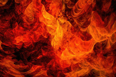 This photograph captures the beauty and power of flames. The vibrant colors and intricate shapes of the flames create a mesmerizing display of light and heat. Generative AIの素材