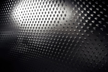 A stunning photo of a metallic background that is sleek and modern. The shiny metal reflects the light beautifully, adding depth and dimension to the image. The metallic texture is eye-catching and perfect for creating an industrial or futuristic feel. Generative AIの素材
