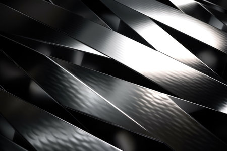 A stunning photo of a metallic background that is sleek and modern. The shiny metal reflects the light beautifully, adding depth and dimension to the image. The metallic texture is eye-catching and perfect for creating an industrial or futuristic feel. Generative AIの素材