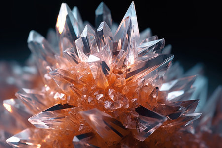 Immerse yourself in the mesmerizing world of crystalline formations, where intricate patterns and delicate structures create a breathtaking spectacle. Generative AIの素材