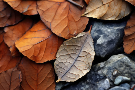 The close-up perspective reveals the mesmerizing textures of leaves, flowers, stones, and other natural elements. The soft lighting and gentle shadows enhance the depth and dimension of the textures, evoking a sense of tranquility and connection to the natural world. Generative AIの素材