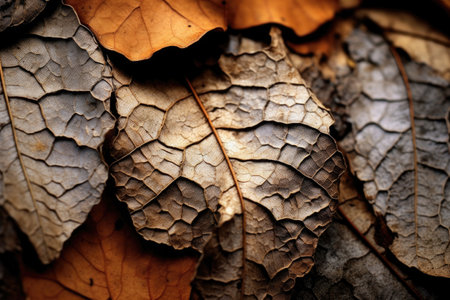 The close-up perspective reveals the mesmerizing textures of leaves, flowers, stones, and other natural elements. The soft lighting and gentle shadows enhance the depth and dimension of the textures, evoking a sense of tranquility and connection to the natural world. Generative AIの素材