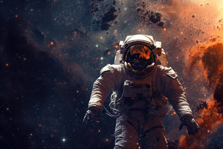 A beautiful photo showcasing the wonder and vastness of space exploration and the quest for understanding the mysteries of the universe. Generative AIの素材