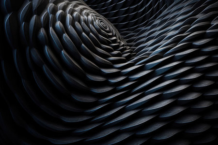 The intricate patterns, shapes, and textures create a visually stunning composition, evoking a sense of intrigue and fascination. Generative AIの素材