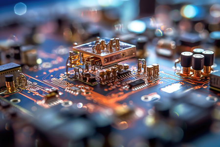 This captivating image showcases a nanobot, a revolutionary robot designed for neuroscience surgery, using advanced technology, and a sleek metallic design. Generative AIの素材