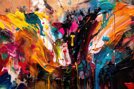 Abstract wallpaper painted with oil paints, graphic Generated AIの素材