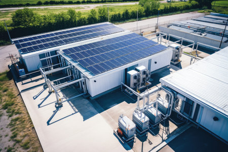 Solar power panels and Revolutionizing HVAC Systems with Full Automation. Discover the Efficiency and Comfort of Fully Automated Modern HVAC Systemsの素材