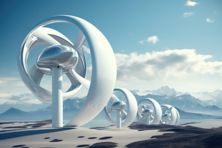 Futuristic environmentally friendly power plant of the future, Revolutionizing Energy Systems with Full Automation. Efficiency and Comfort of Fully Automated Modern Energy Systemsの素材