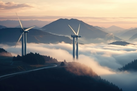 Futuristic environmentally friendly power plant of the future, Revolutionizing Energy Systems with Full Automation. Efficiency and Comfort of Fully Automated Modern Energy Systemsの素材