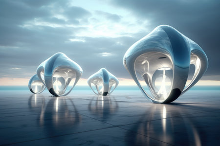 Futuristic environmentally friendly power plant of the future, Revolutionizing Energy Systems with Full Automation. Efficiency and Comfort of Fully Automated Modern Energy Systemsの素材