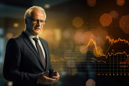 Financial Analysts and Day Traders Working on a Computers with Multi-Monitor Workstations with Real-Time Stocksの素材