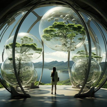 A fantastic city from the future. Gnerative AIの素材