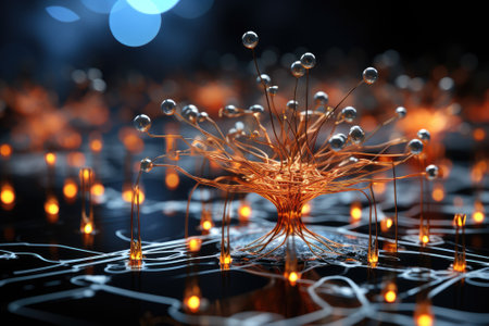 Ai tech, businessman show virtual graphic Global Internet connect Chatgpt Chat with AI, Artificial Intelligence. using command prompt for generates something, Futuristic technology transformation.の素材