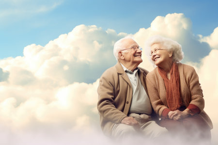 Senior, couple and old man and woman hug with love, care and support outside their home or house. Lovers, pensioners and elderly people enjoying retirement together with happiness in marriageの素材