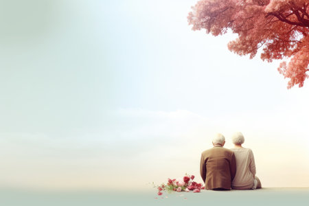 Senior, couple and old man and woman hug with love, care and support outside their home or house. Lovers, pensioners and elderly people enjoying retirement together with happiness in marriageの素材