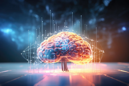 Ai tech, businessman show virtual graphic Global Internet connect Chatgpt Chat with AI, Artificial Intelligence. using command prompt for generates something, Futuristic technology transformation.の素材