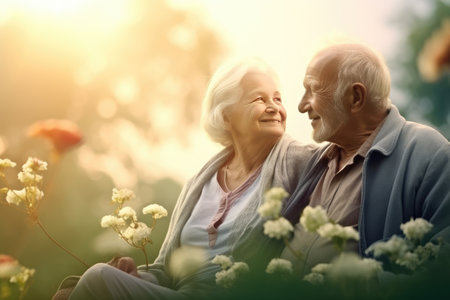 Senior, couple and old man and woman hug with love, care and support outside their home or house. Lovers, pensioners and elderly people enjoying retirement together with happiness in marriageの素材