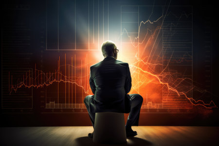 Financial Analysts and Day Traders Working on a Computers with Multi-Monitor Workstations with Real-Time Stocksの素材