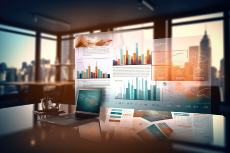 Business candle stick graph chart of stock market investment trading, Bullish point, Bearish point. trend of graph design. Gnerative AIの素材