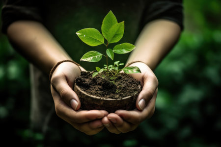 A realistic photograph showcasing the beauty of nature and the importance of preserving the environment for sustainable development. Generative AIの素材