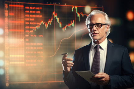 Financial Analysts and Day Traders Working on a Computers with Multi-Monitor Workstations with Real-Time Stocksの素材