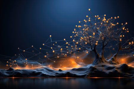 Ai tech, businessman show virtual graphic Global Internet connect Chatgpt Chat with AI, Artificial Intelligence. using command prompt for generates something, Futuristic technology transformation.の素材