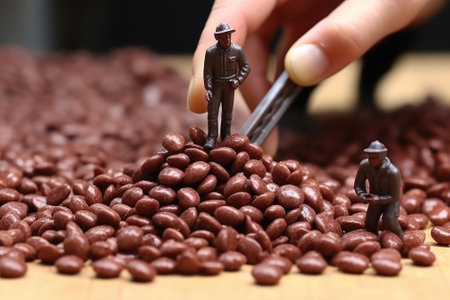 Small toy chocolatier making chocolates, Gnerative AIの素材