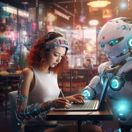 Person use customer service and support live chat with chatbot and automatic messages, Artificial intelligence, and CRM software technology. AI Chatbot smart digital customer service application.の素材