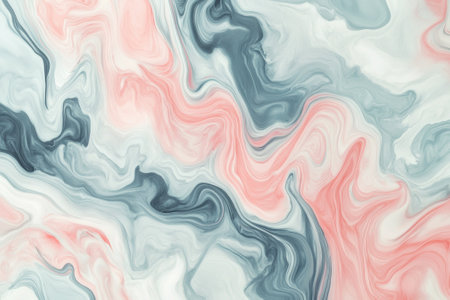 Soft pastel colors swirl together, creating an elegant abstract design full of fluid movement and depth.の写真素材