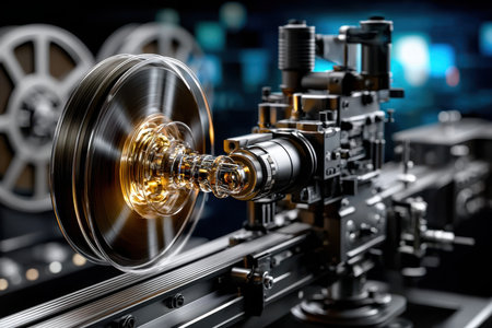 Advanced machinery highlights the precision and complexity involved in modern engineering processes.の素材