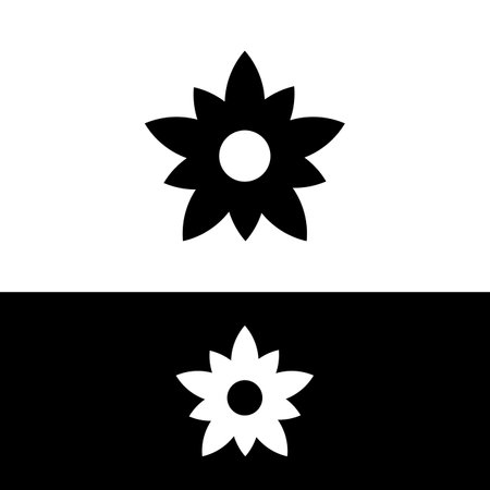 Flower icon vector. Flat design style. Flower icon vector.のイラスト素材