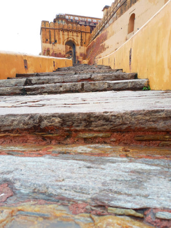 amer fort is situated in jaipur,rajasthan,indiaの写真素材