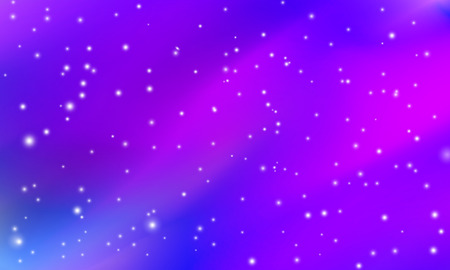 Space, galaxy purple blue background with the shiny stars and flare, eternity and infinity pattern. Vector illustration for your design.のイラスト素材