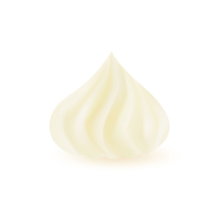 Cream, marshmallow or yoghurt texture, gel blob isolated on transparent background. Food or cosmetic template. Vector illustration for your designのイラスト素材
