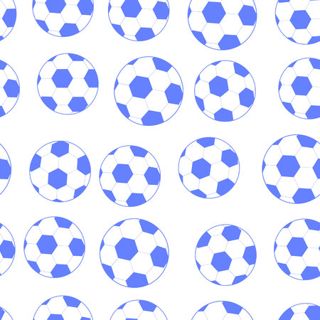 Soccer ball seamless pattern. Vector design.のイラスト素材