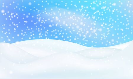 Christmas winter background, snowy Happy New Year  backdrop. Fantasy holiday wallpaper with snowflakes.  Bright vector design.のイラスト素材