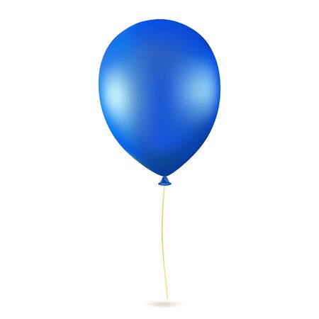 Single glossy helium balloon isolated on white background.  Vector illustration for Your design.のイラスト素材