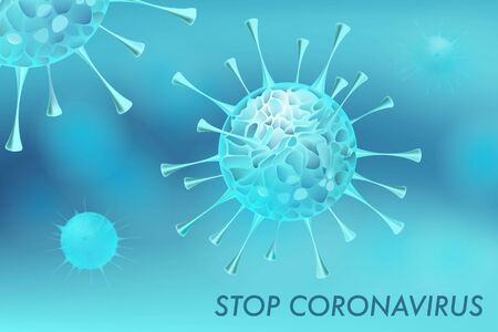 Coronavirus outbreak, stop corona 2019-ncov background, pandemic medical health risk concept. Vector illustration.のイラスト素材