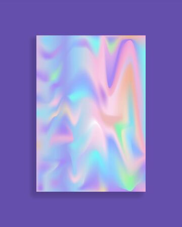 Holographic creative poster. Abstract wallpaper background. Hologram texture. Premium quality. Modern vector design.のイラスト素材