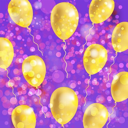 Beautiful elegant colourful balloon background with glossy ballons, bright festive digital backdrop, Premium vector illustration.のイラスト素材