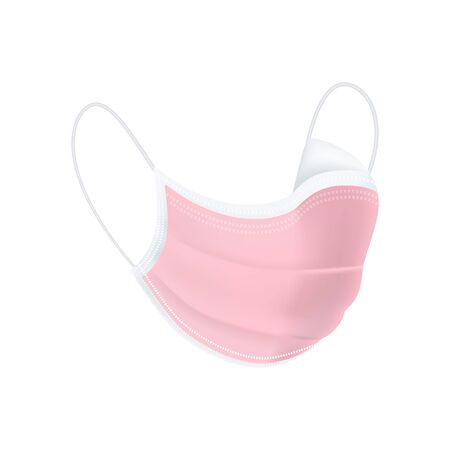 Medical mask, virus protection. Realistic icon. Vector illustration for your design.のイラスト素材