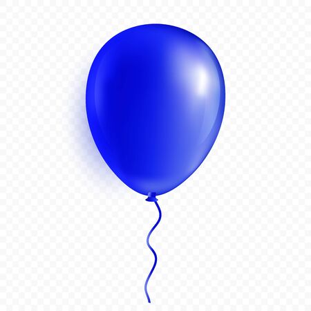 Single glossy helium balloon isolated on white background. Premium vector illustration.のイラスト素材