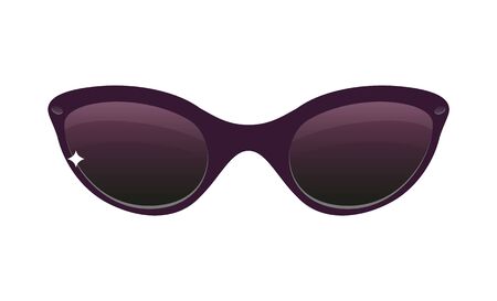 Cartoon sunglasses with a little sparkle isolated on white background. Premium vector.のイラスト素材