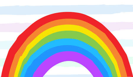 Doodle rainbow. Vector illustration.のイラスト素材