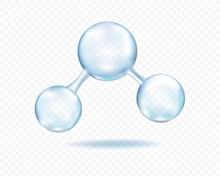 Molecule glossy model with transparency.のイラスト素材