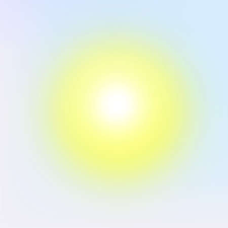 Sun in the sky with the bright effect and glows. Vector bright sunshine.のイラスト素材