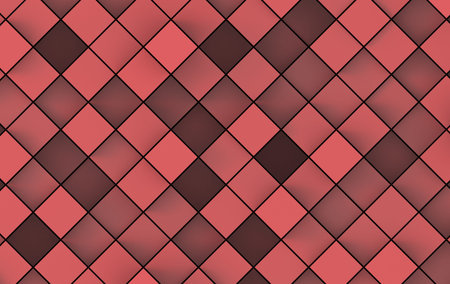 Abstract image of cubes background in red toned. 3d illustration.