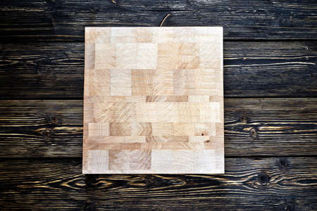 Chopping board on textured backgroundの写真素材