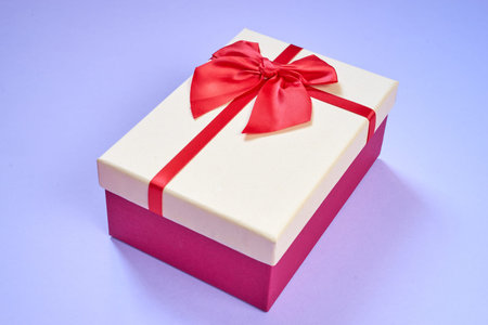 gift box on light blue background