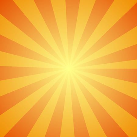 Bright abstract cartoon background with repeated stripes around the centre imitating sunburst. Retro circus tent wallpaper. Perfect sunny design for comics, party posters.のイラスト素材